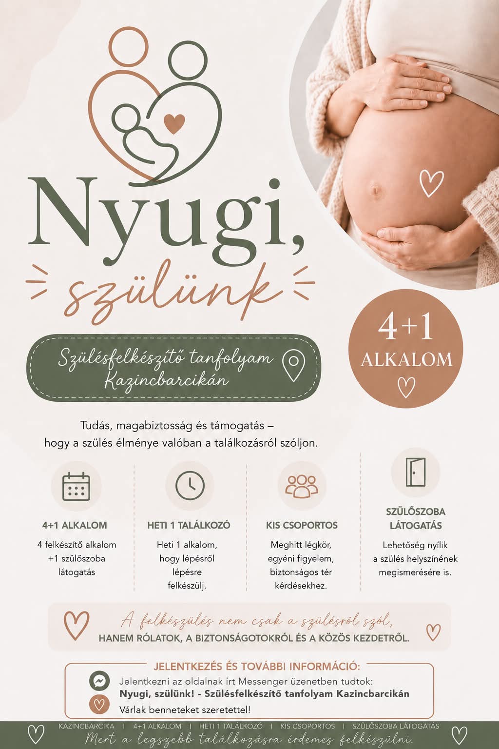 Nyugi, szülünk! - Szülésfelkészítő tanfolyam Kazincbarcikán